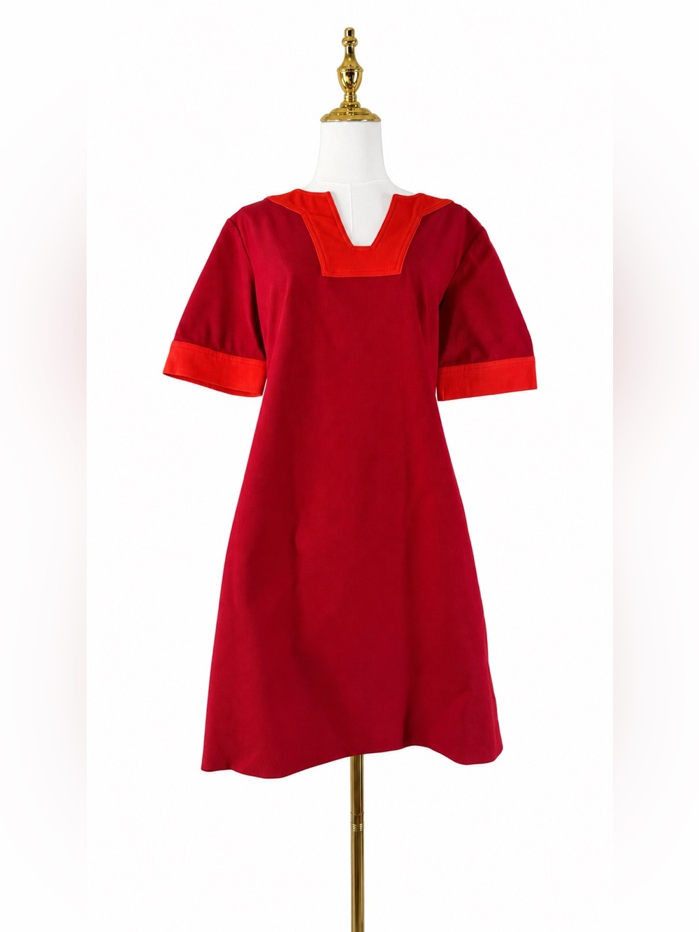 Brooks Brothers Red Orange Colorblock Shift Dress Size 6